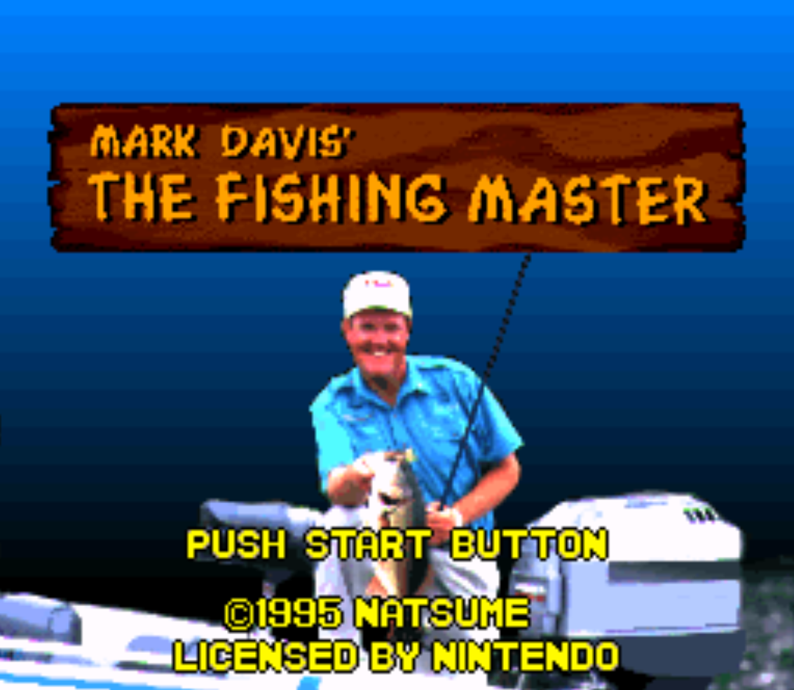 Mark Davis The Fishing Master Title Screen